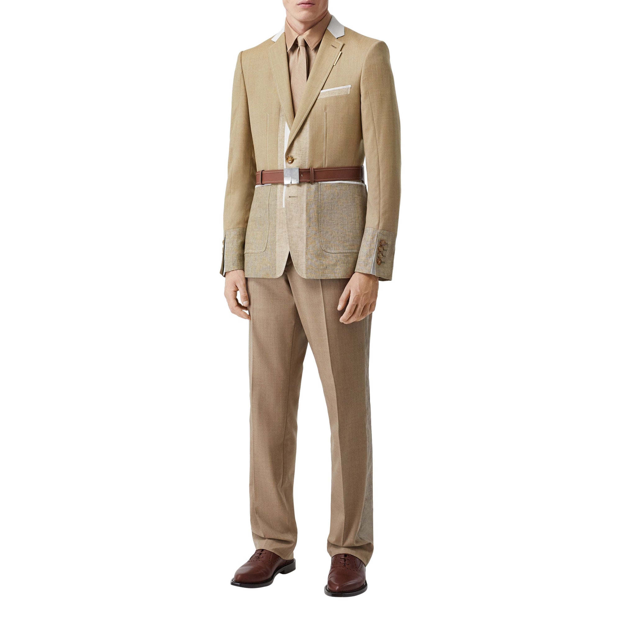 PECAN MELANGE Veste de costume en laine, cachemire et lin