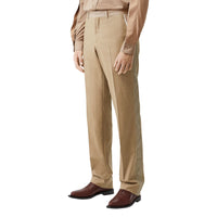 Pantalon de costume en laine - Camaïeu de noix de pécan