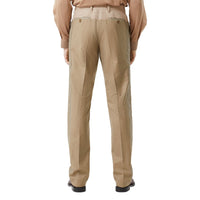 Pantalon de costume en laine - Camaïeu de noix de pécan