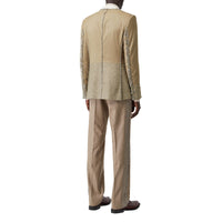 Pantalon en laine et cachemire avec cristaux brodés - Camaïeu de noix de pécan