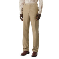Pantalon en laine et cachemire avec cristaux brodés - Camaïeu de noix de pécan