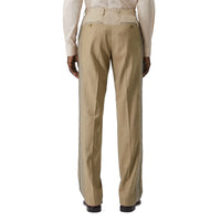 Pantalon en laine et cachemire avec cristaux brodés - Camaïeu de noix de pécan