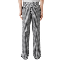 BLACK PATTERN Pantalon de costume ample en laine technique vichy
