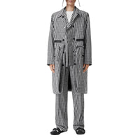 BLACK PATTERN Pantalon de costume ample en laine technique vichy