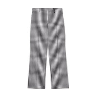 BLACK PATTERN Pantalon de costume ample en laine technique vichy