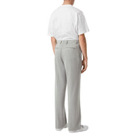 Pantalon ample en jersey de cachemire et soie - Gris galet clair