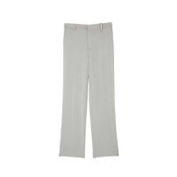 Pantalon ample en jersey de cachemire et soie - Gris galet clair