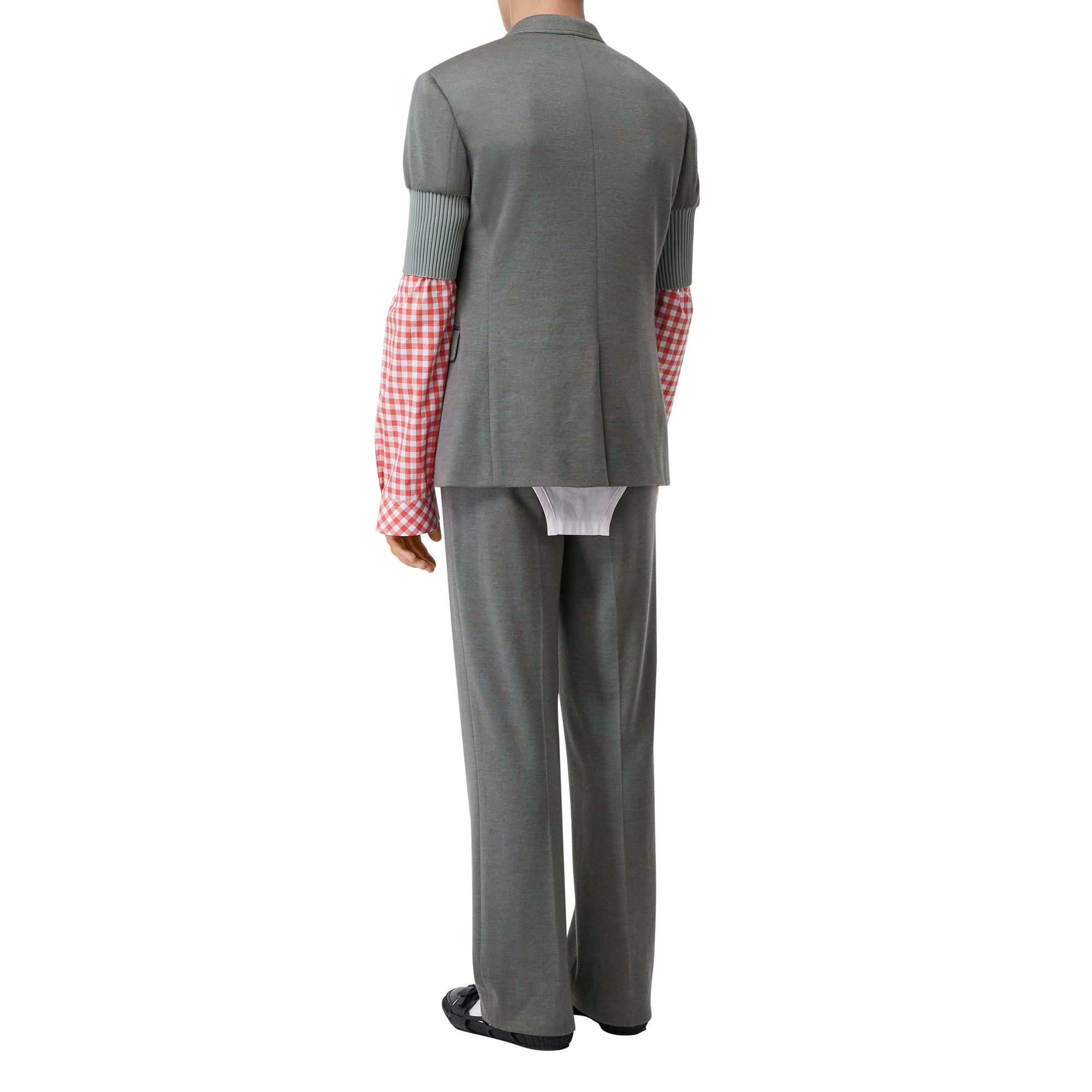 Pantalon ample en jersey de cachemire et soie - Gris nuage