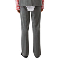 Pantalon ample en jersey de cachemire et soie - Gris nuage