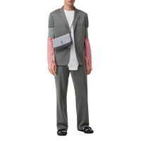 Pantalon ample en jersey de cachemire et soie - Gris nuage