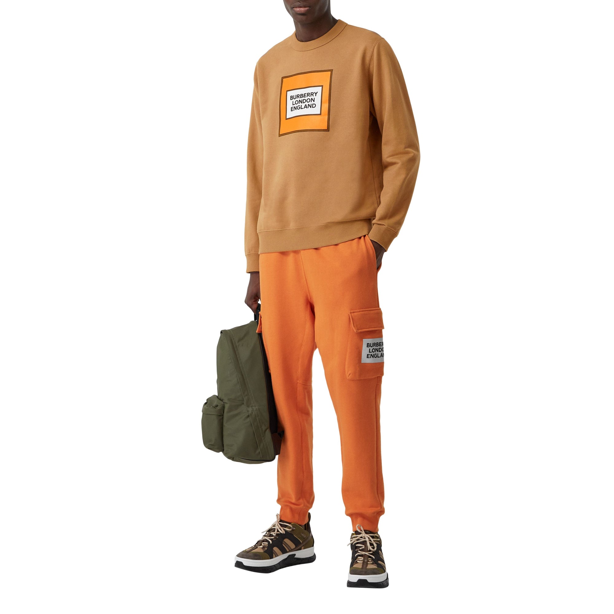 Sweat-shirt en coton avec logo - Noix intense