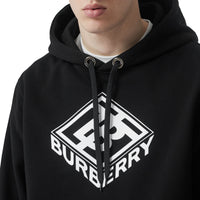Sweat-shirt à capuche en coton avec logo - Noir