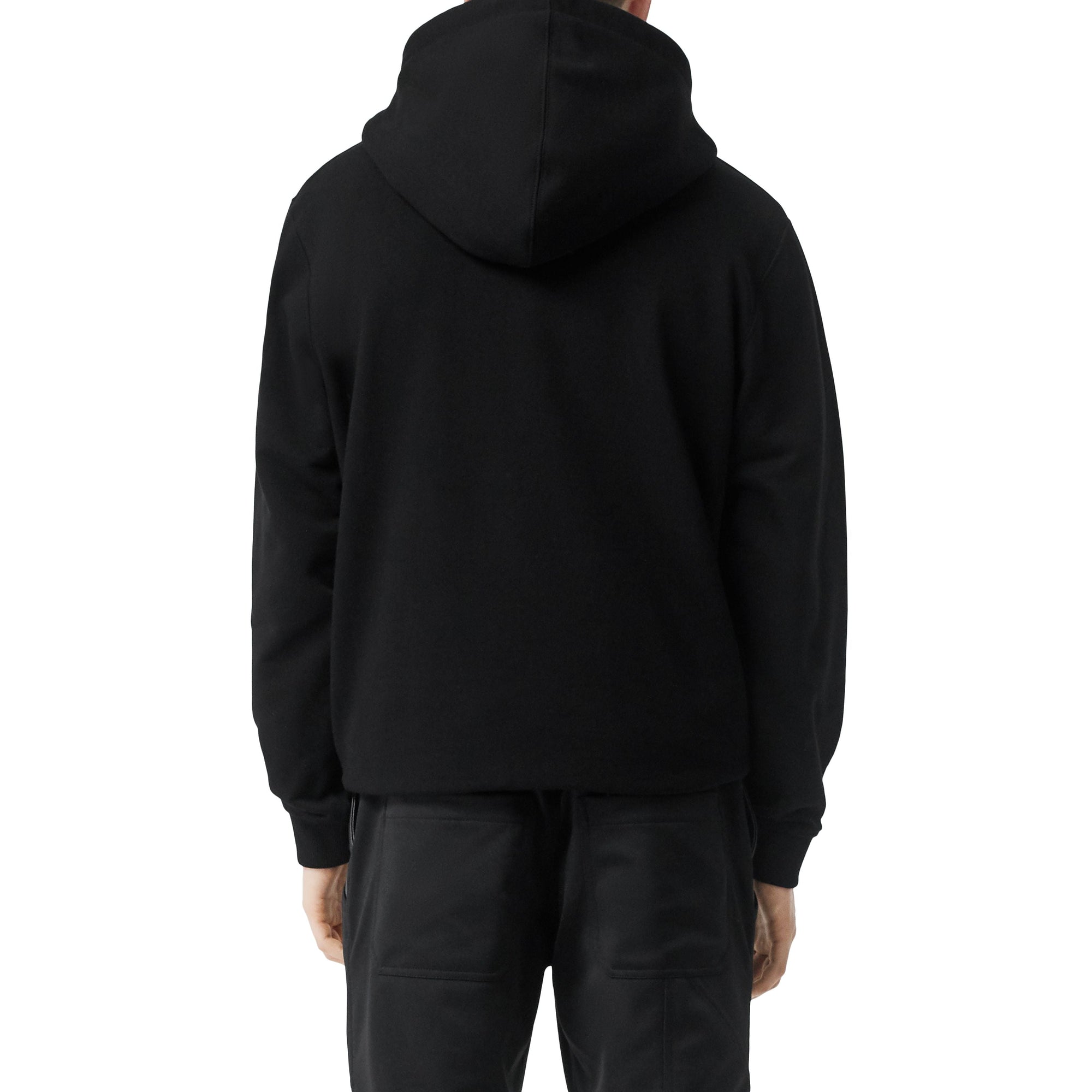 Sweat-shirt à capuche en coton avec logo - Noir