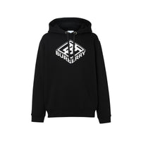Sweat-shirt à capuche en coton avec logo - Noir