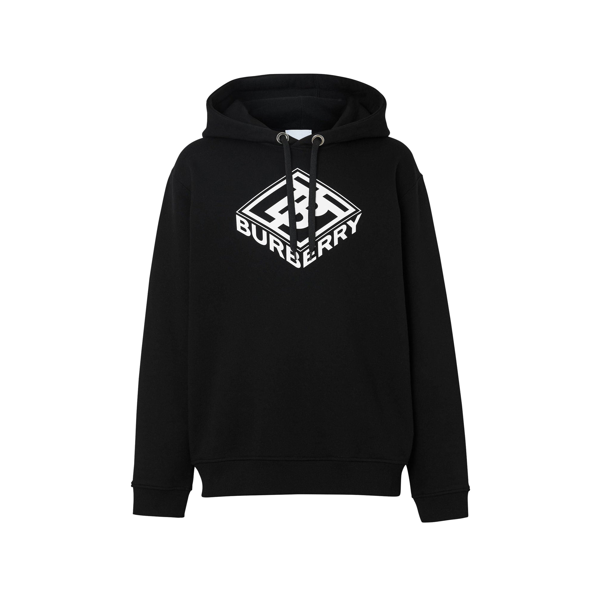 Sweat-shirt à capuche en coton avec logo - Noir