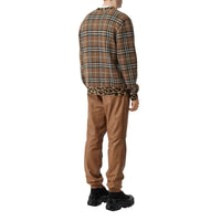Pantalon de survêtement en cuir d'agneau plongé - Noix intense