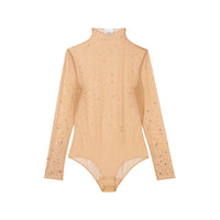 NUDE Haut en mesh stretch avec cristaux