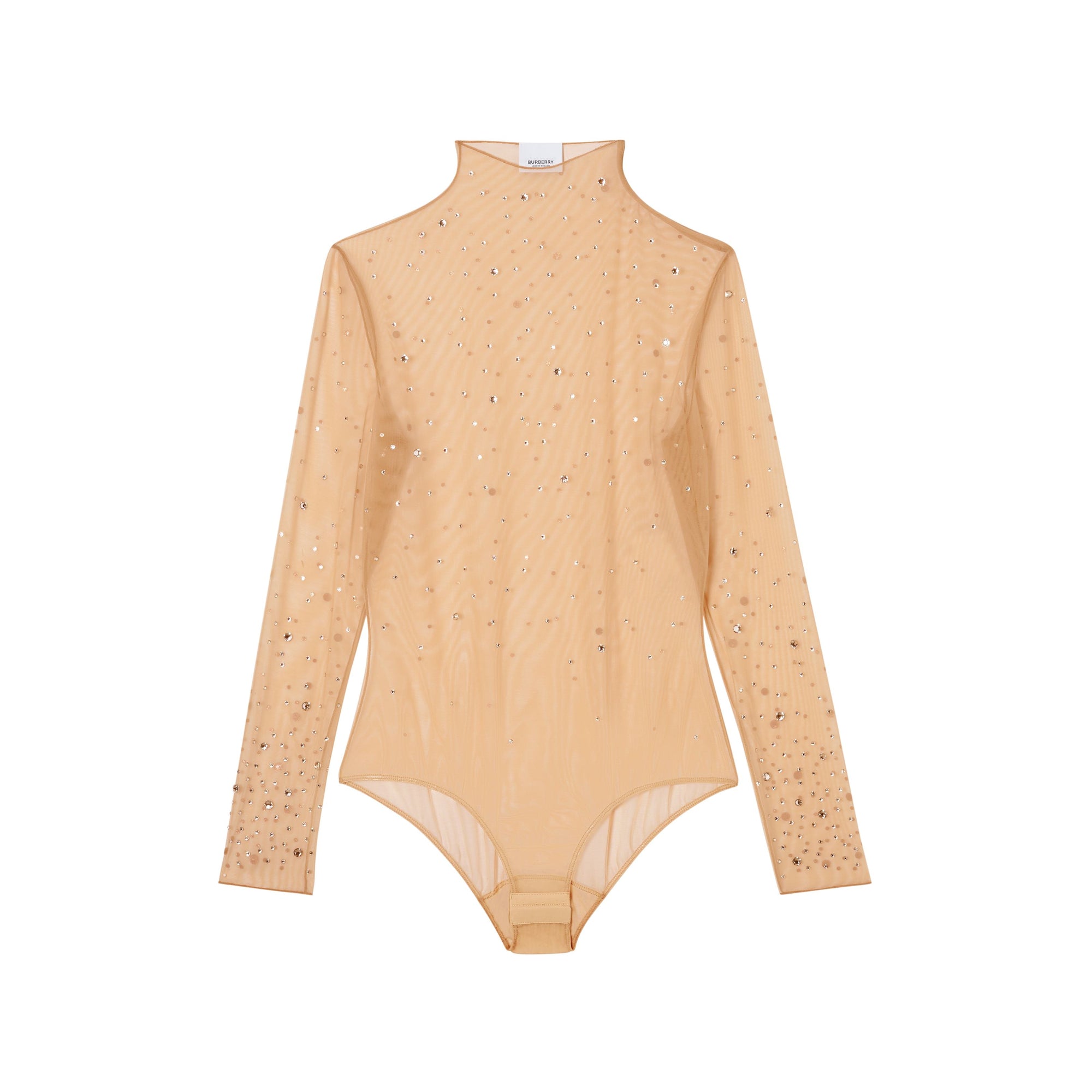 NUDE Haut en mesh stretch avec cristaux