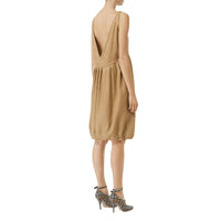 Robe boule en lin mélangé - Miel