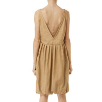 Robe boule en lin mélangé - Miel