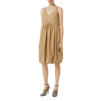 Robe boule en lin mélangé - Miel
