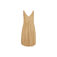 Robe boule en lin mélangé - Miel