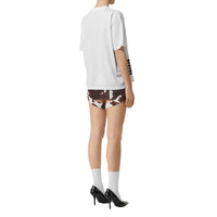 WHITE T-shirt oversize en coton à imprimé montage