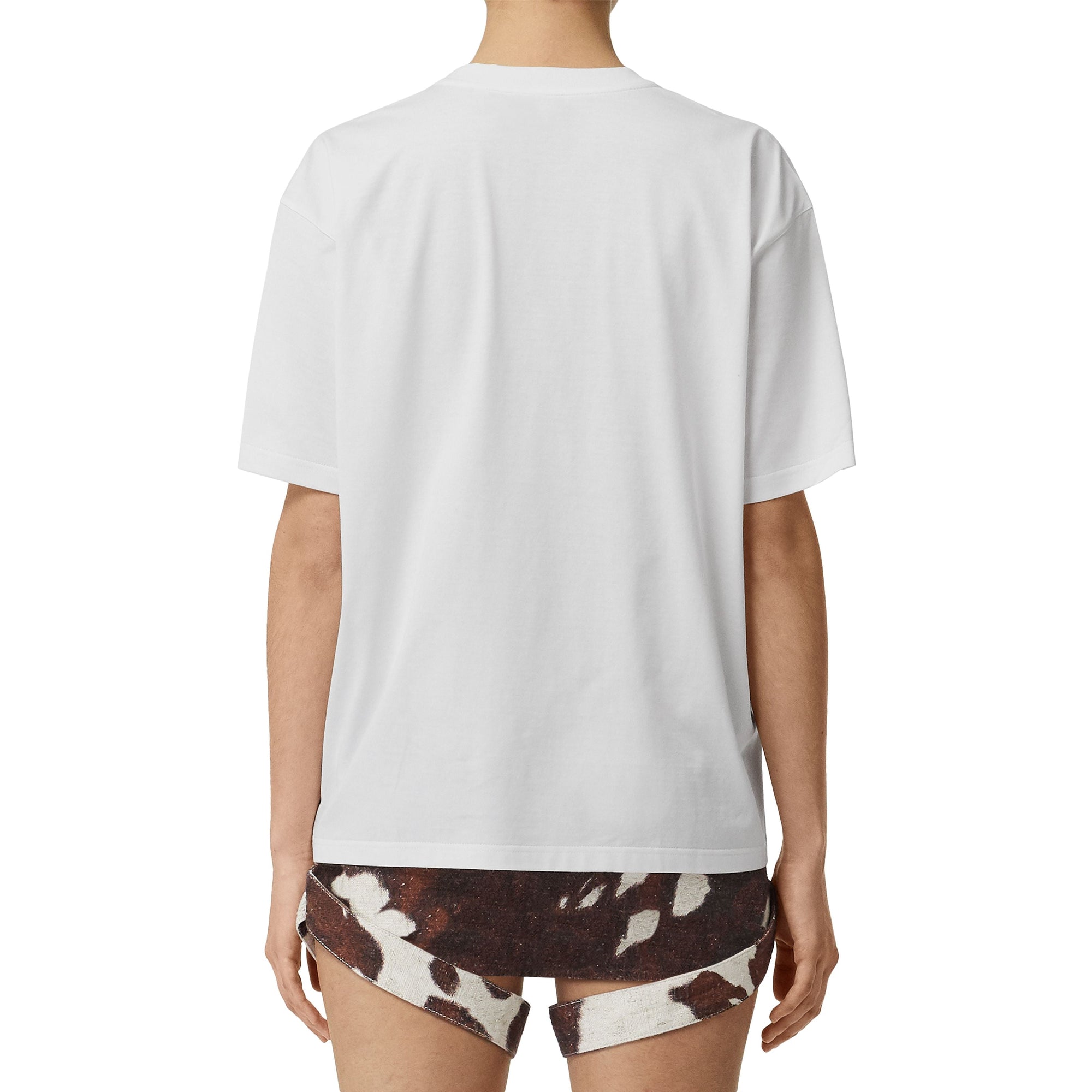 WHITE T-shirt oversize en coton à imprimé montage
