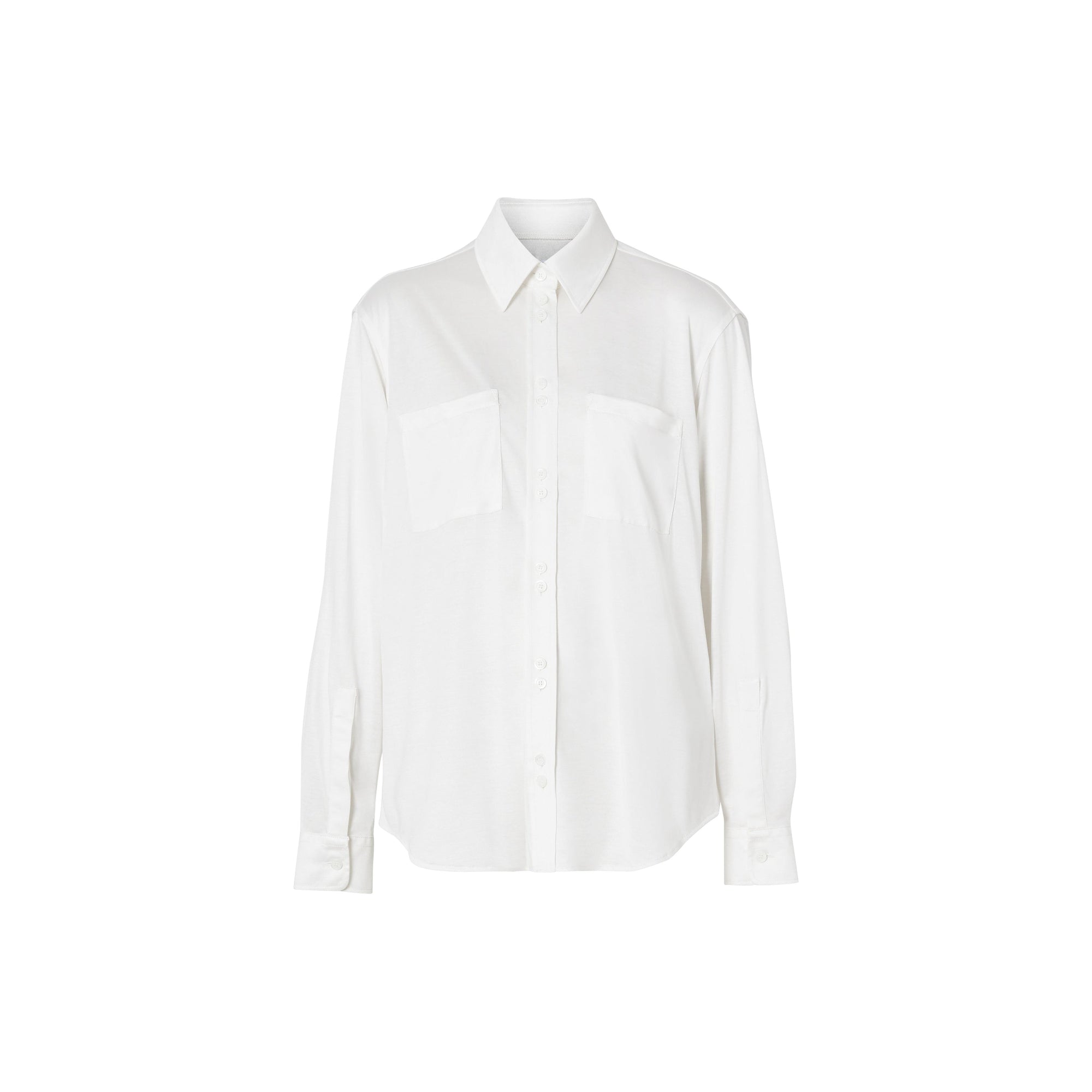 Chemise oversize en jersey de soie - Blanc Naturel