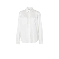Chemise oversize en jersey de soie - Blanc naturel