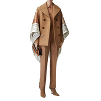Pantalon tailleur droit en laine mélangée - Camel