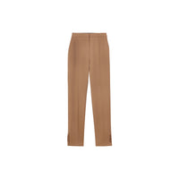 Pantalon tailleur droit en laine mélangée - Camel