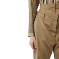 Pantalon à double ceinture en mohair et laine - Miel