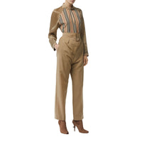 Pantalon à double ceinture en mohair et laine - Miel