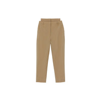 Pantalon à double ceinture en mohair et laine - Miel