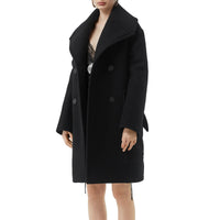 Caban oversize en laine - Noir