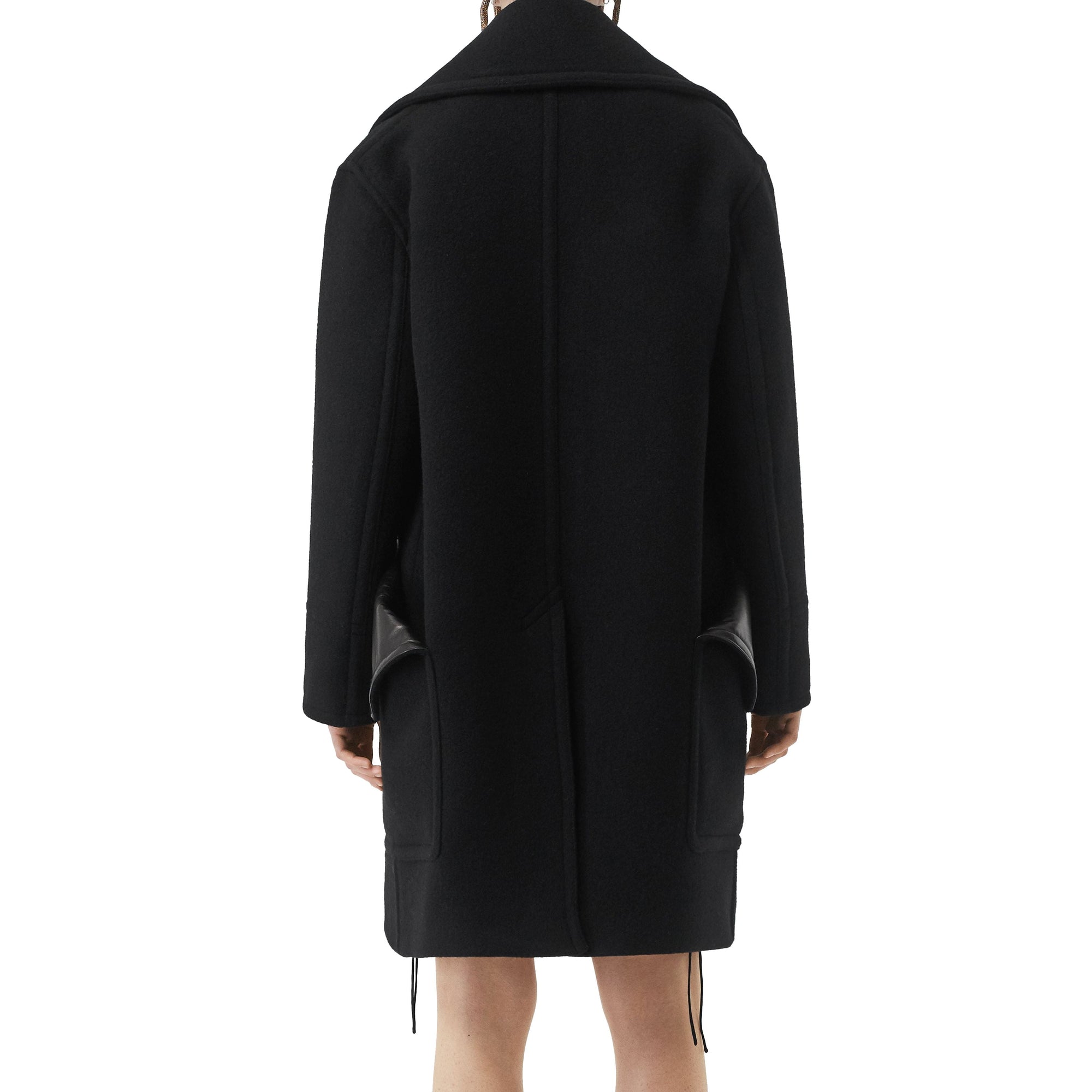 Caban oversize en laine - Noir