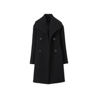 Caban oversize en laine - Noir