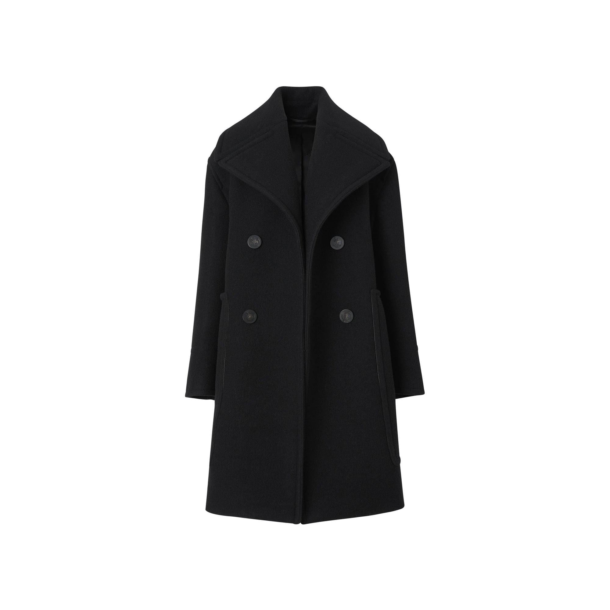 Caban oversize en laine - Noir