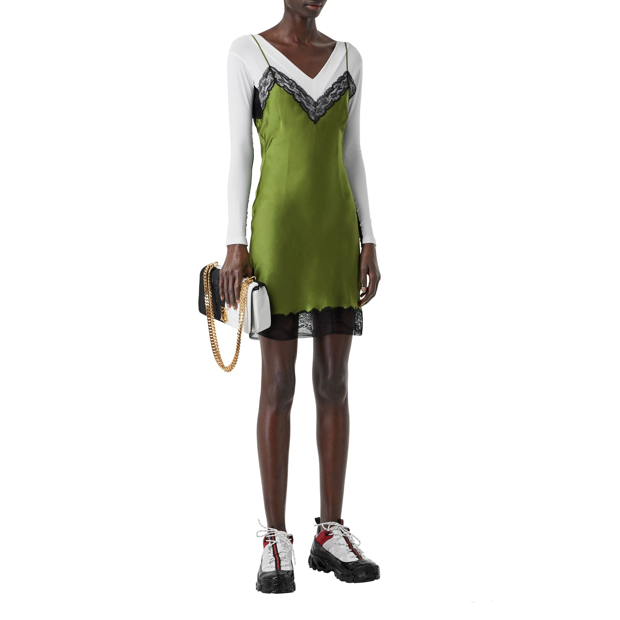 Body en jersey stretch bicolore - Blanc Optique
