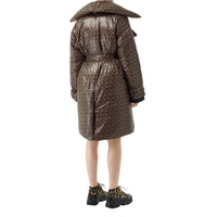 Trench en nylon monogram rembourré en duvet - Brun bride