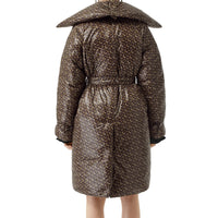 Trench en nylon monogram rembourré en duvet - Brun bride
