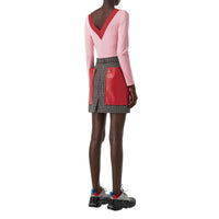 Body en jersey stretch bicolore - Rose