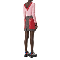 Body en jersey stretch bicolore - Rose