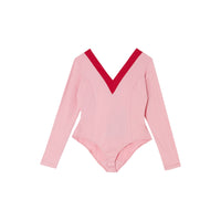 Body en jersey stretch bicolore - Rose