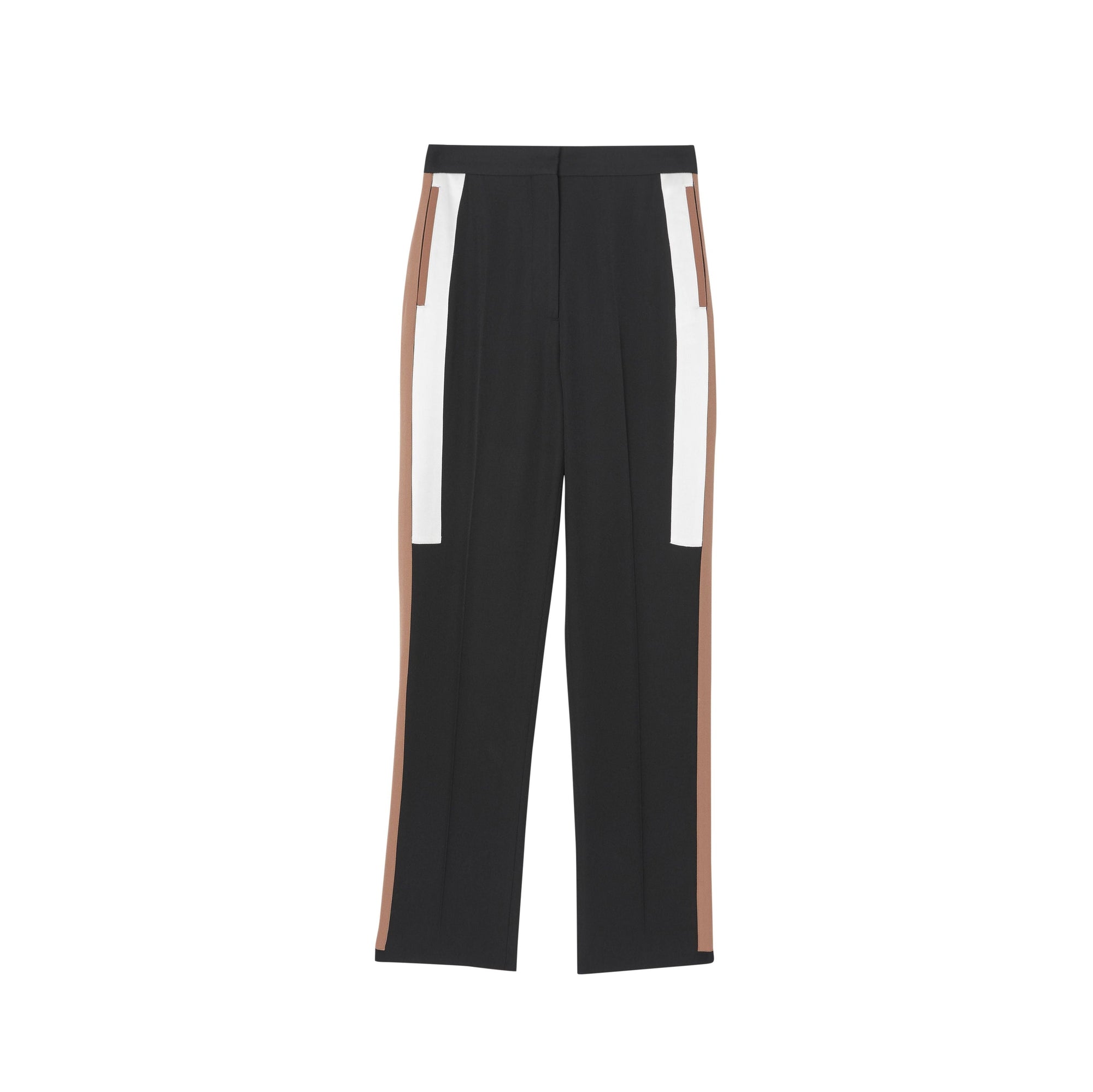 Pantalon tailleur en laine avec rayures - Noir