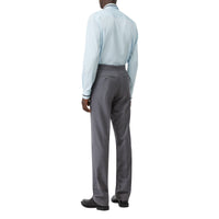 Chemise classique en popeline de coton avec bandes à logo - Bleu pâle