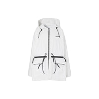 Parka en coton technique à panneau zippé - Blanc optique