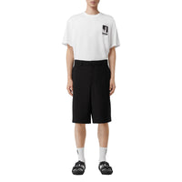 Short ajusté en mohair et laine avec découpe arrière - Noir