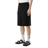 BLACK Short ajusté en mohair et laine avec découpe arrière